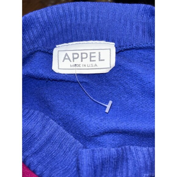 Appel Women’s Vtg Multicolor Color-block Mock Neck Sweater, Size XL, Retro - Picture 6 of 6